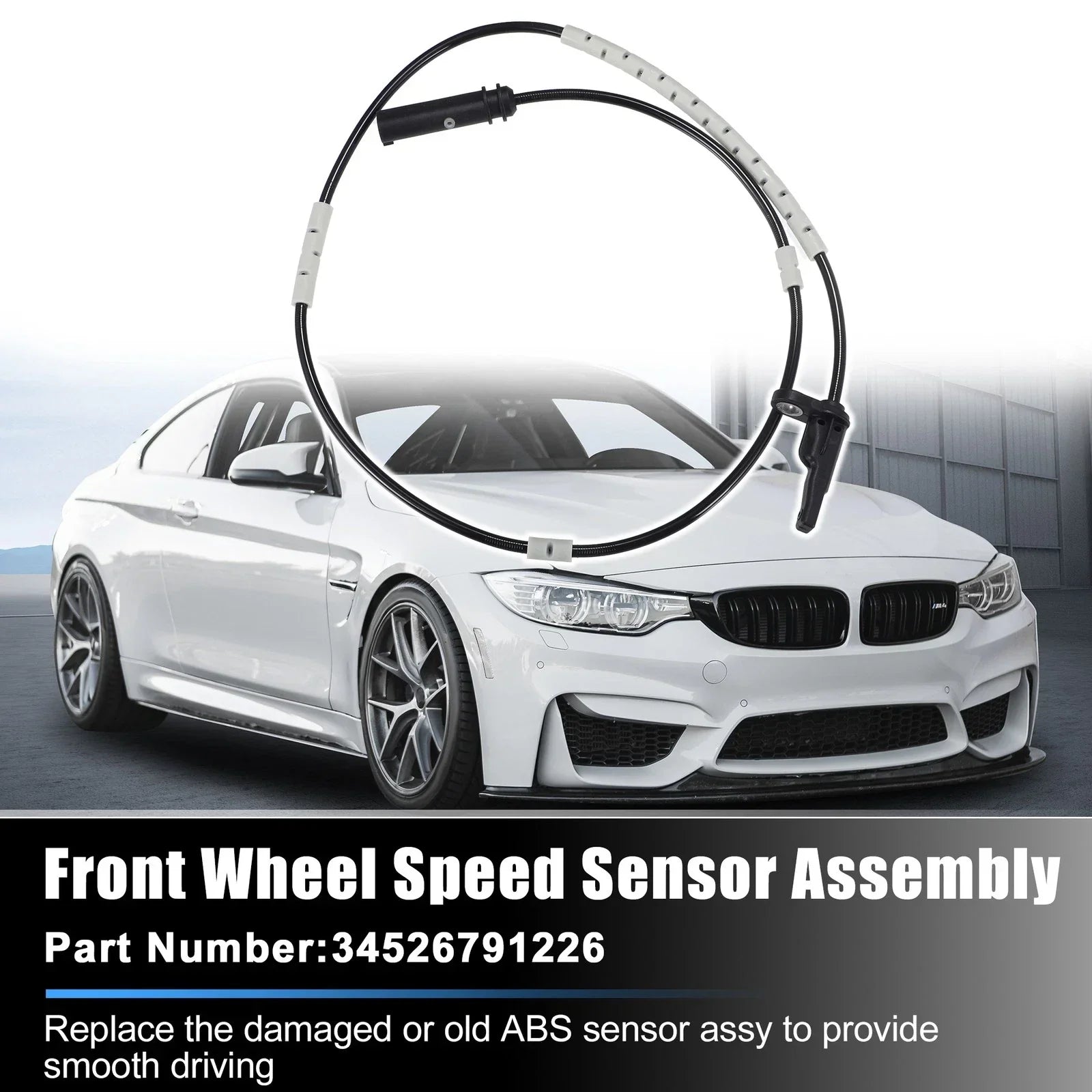 Rear Left Right Side ABS Wheel Speed Sensor for BMW 340i Base 3.0L