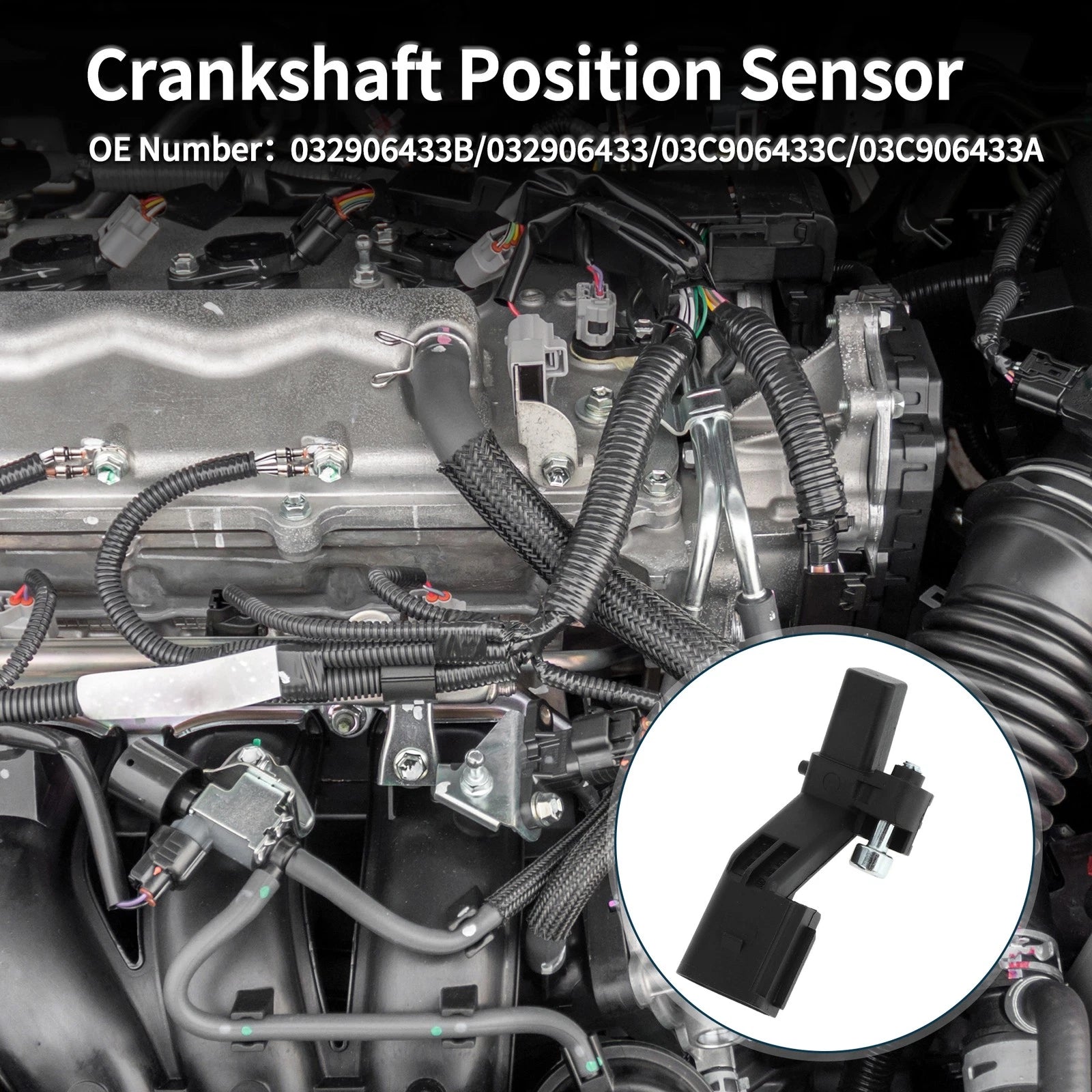 Crankshaft Position Sensor for Audi A6 C7 2.0TDI (2011–2018) No. 032906433B