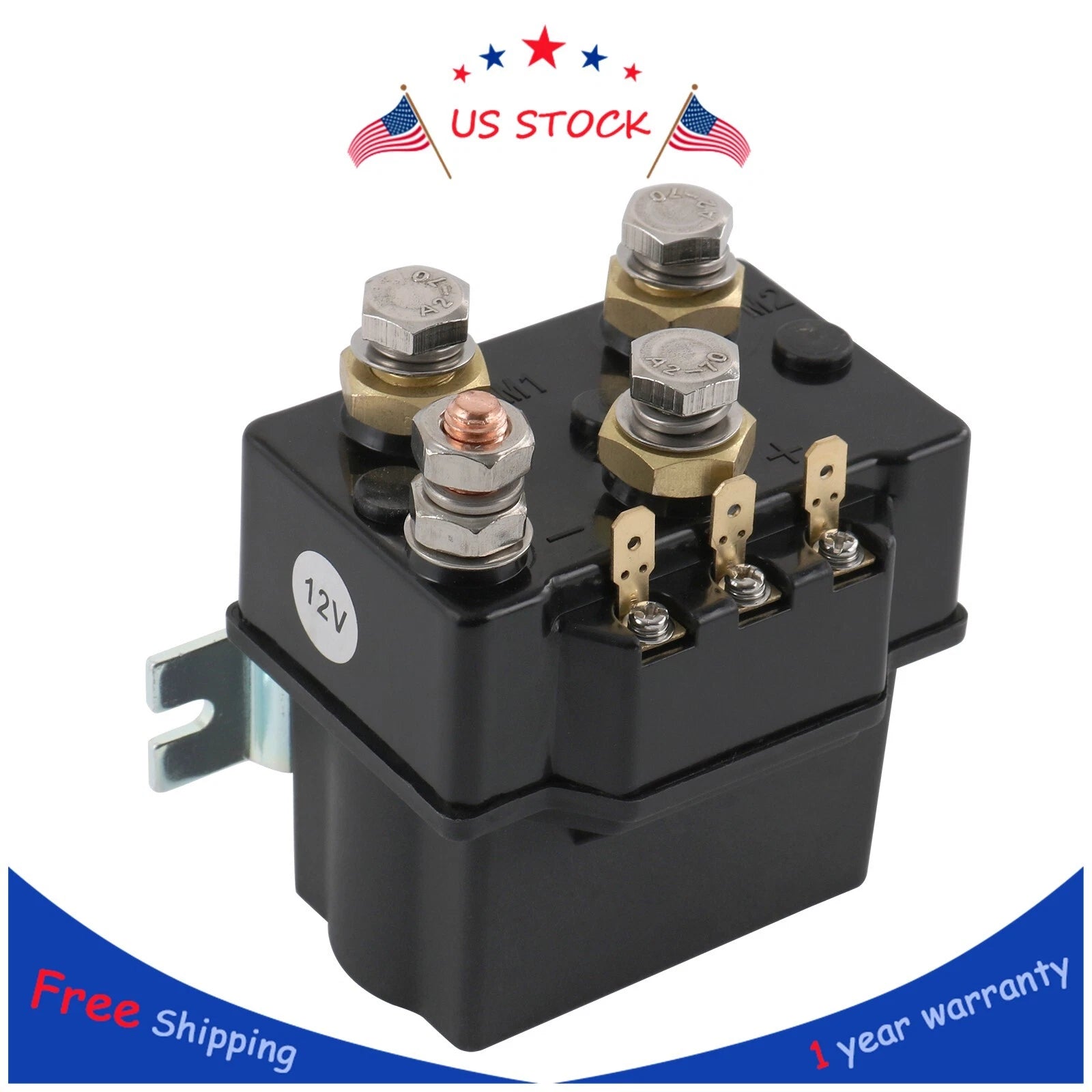 Heavy Duty Winch Relay Contactor for ATV UTV Truck (12V 500A)