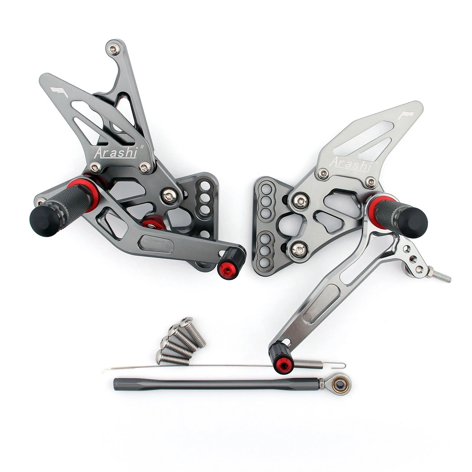 Rearset Foot Pegs for Suzuki GSXR 1000 (2005–2006) Gray