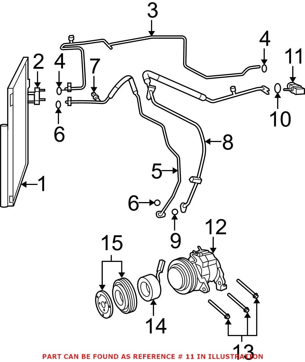 A/C Expansion Valve Kit for Dodge Ram 1500 2500 3500 (2009–2012)