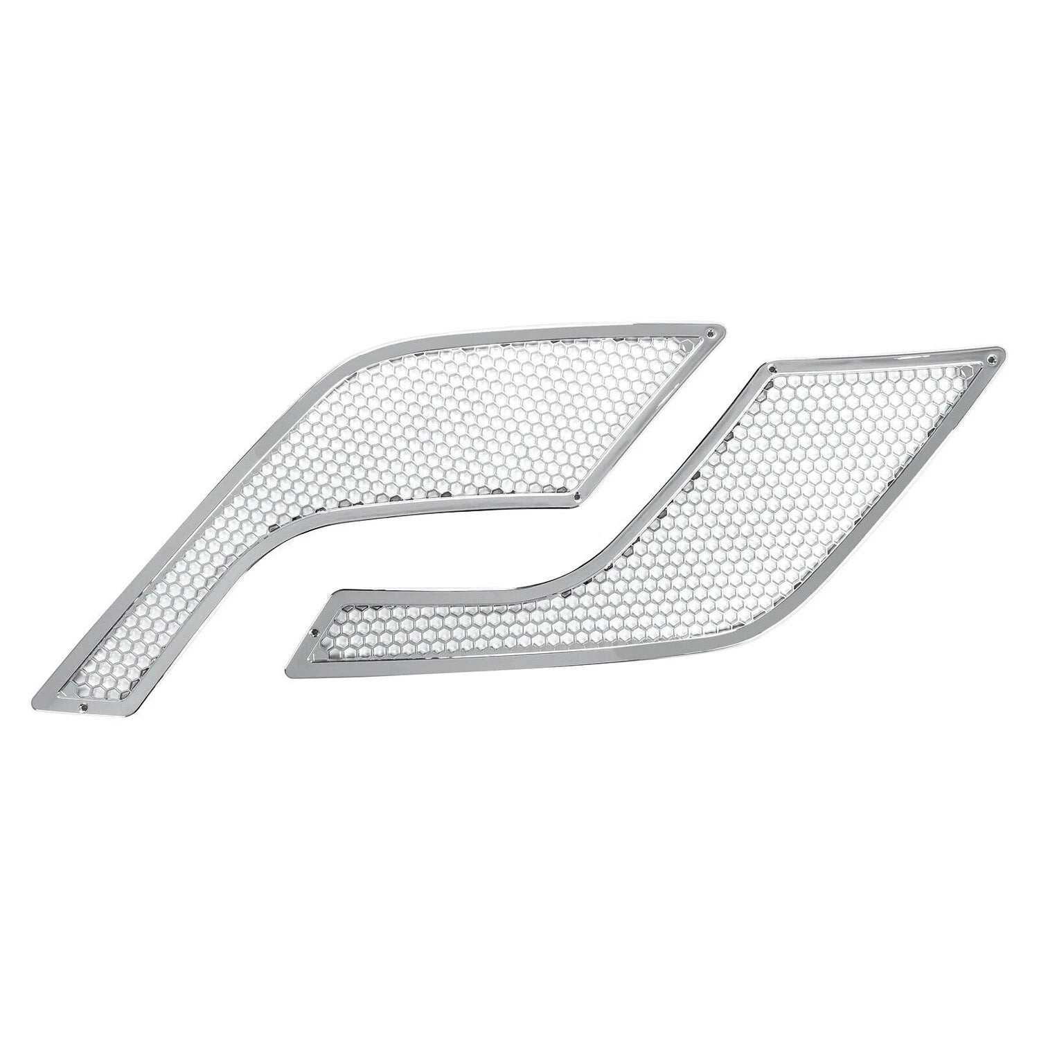 Set of 2 Chrome Hood Side Vent Grilles for Volvo VNL (2004–2016)
