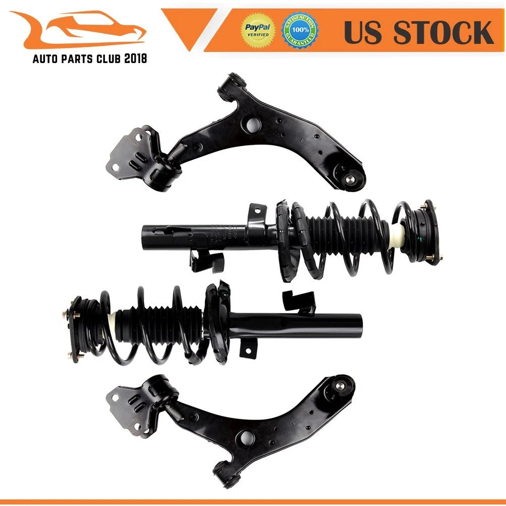 4pc Front Strut Assembly & Lower Control Arm Ball Joint for Mazda 3 (2010–2013)