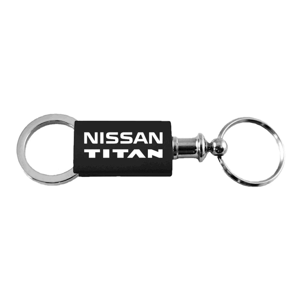 Black Anodized Aluminum Valet Keychain - Officially Licensed for Nissan Titan