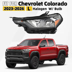 Halogen Headlight Assembly for Chevrolet Colorado (2023–2026) Left Driver Side
