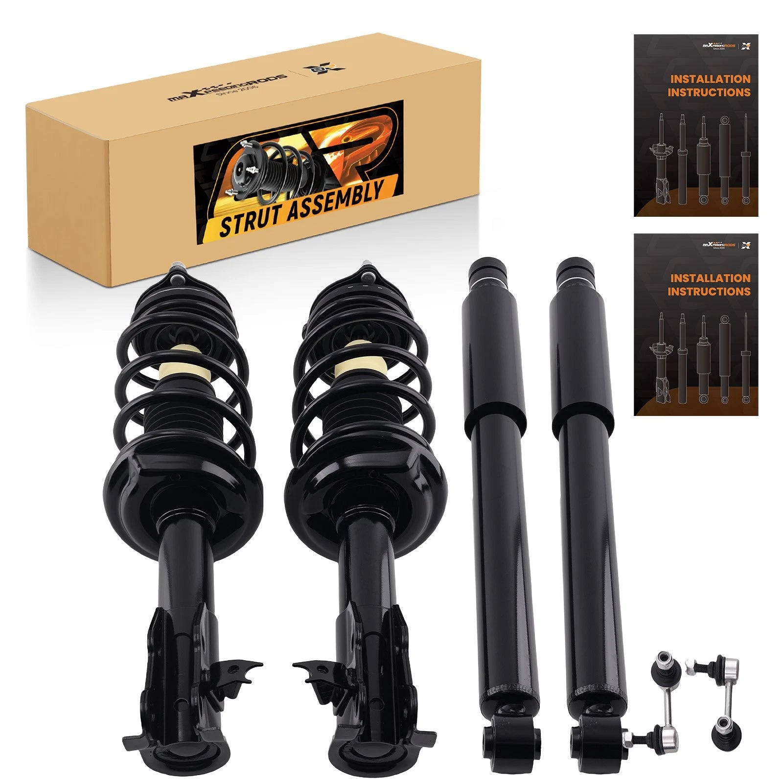 Front & Rear Shock Struts Assembly Sway Bar for Acura CSX Honda Civic (2006–2011)