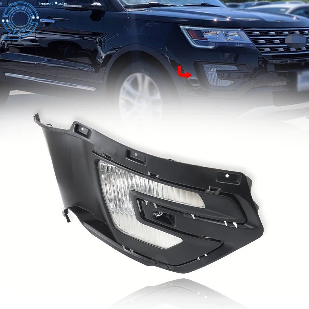 Fog Light with Bezel for Ford Explorer (2016–2017) Front Right Halogen Clear