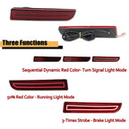 LED Brake Stop Lights Red Lens Bumper Reflector for Mitsubishi Lancer EVO X
