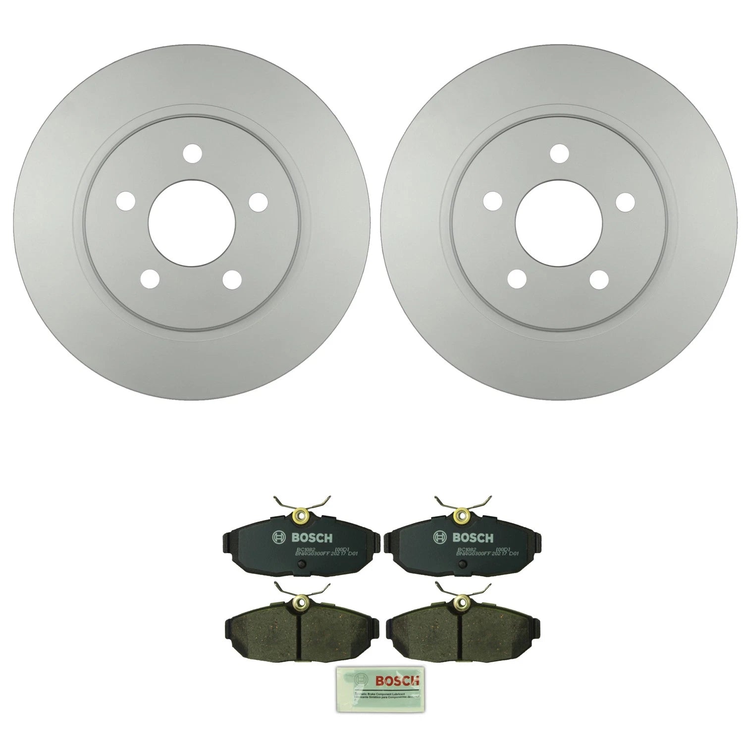 Bosch 2X Rear Quietcast Rotors & Ceramic Disc Brake Pads for Ford Mustang (2005–2011)