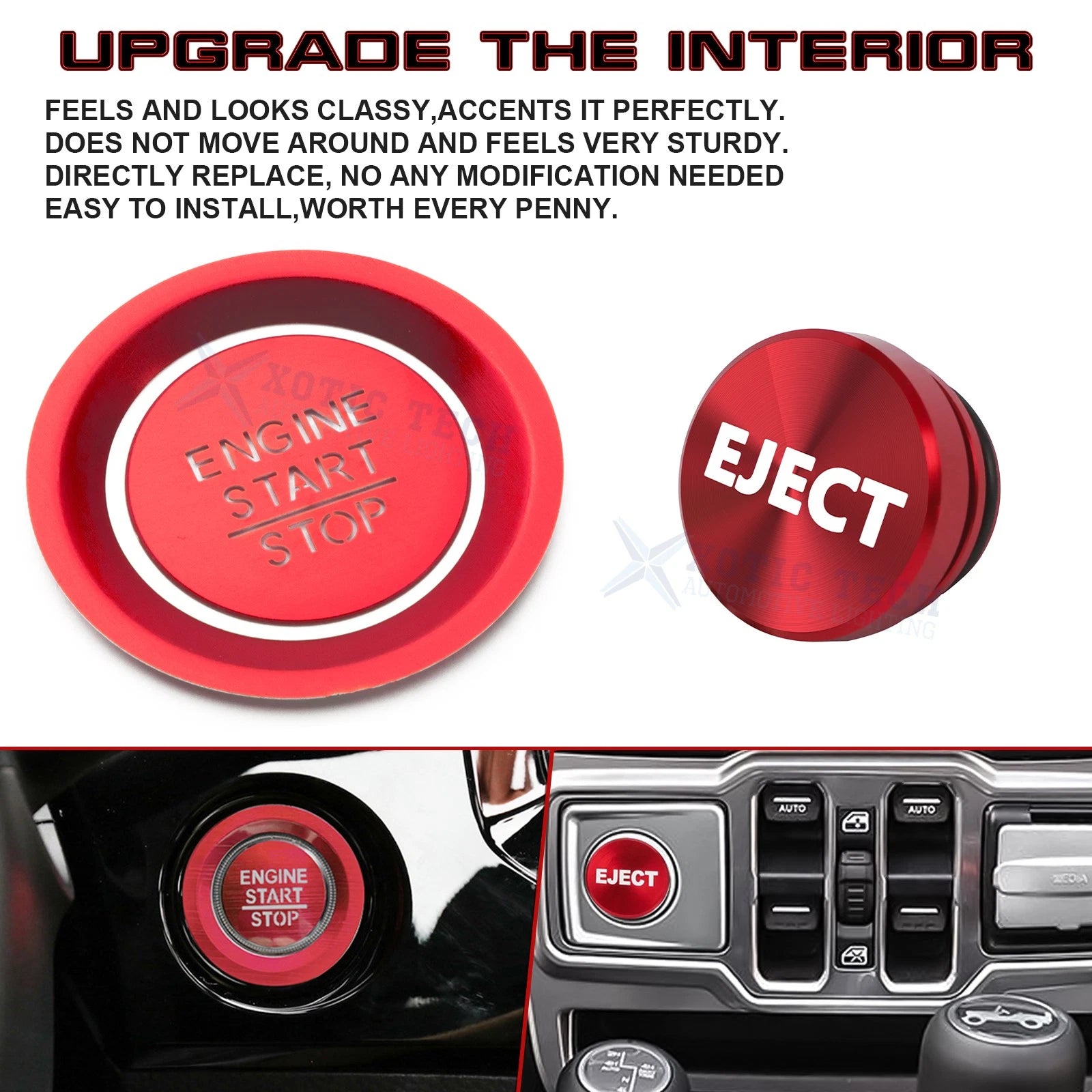 Engine Start & Cigarette Lighter Eject Button Trim for Honda Civic (2022-2025)