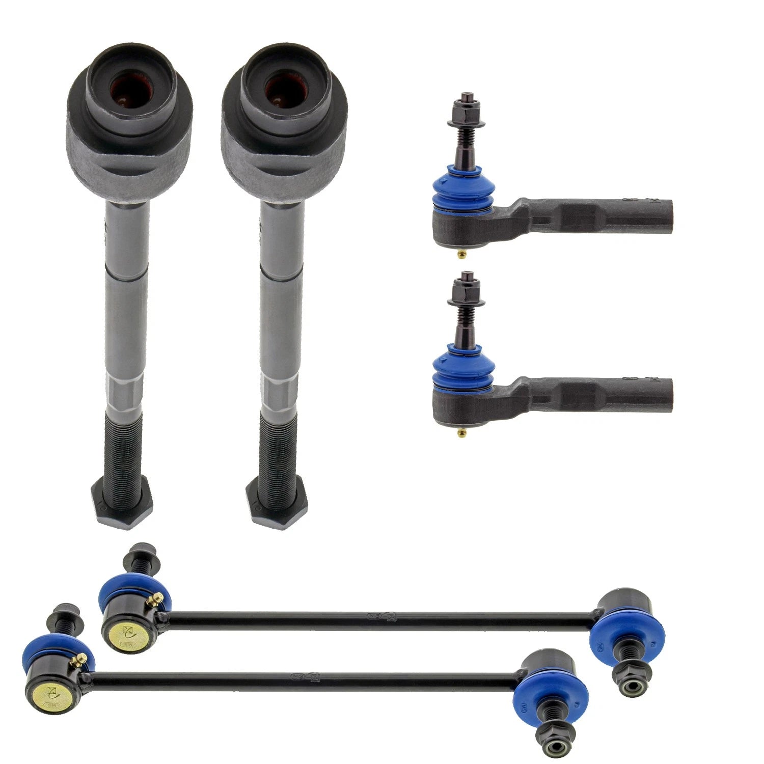 Set of 4 Mevotech Supreme Tie Rod Ends & Sway Bar Links for Aura G6 Malibu (2005–2010)