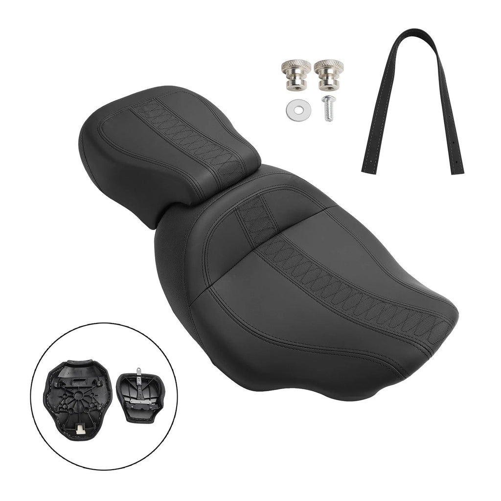Complete Cushion Rider Passenger Seat for Harley Touring CVO Glide (2023–2024)