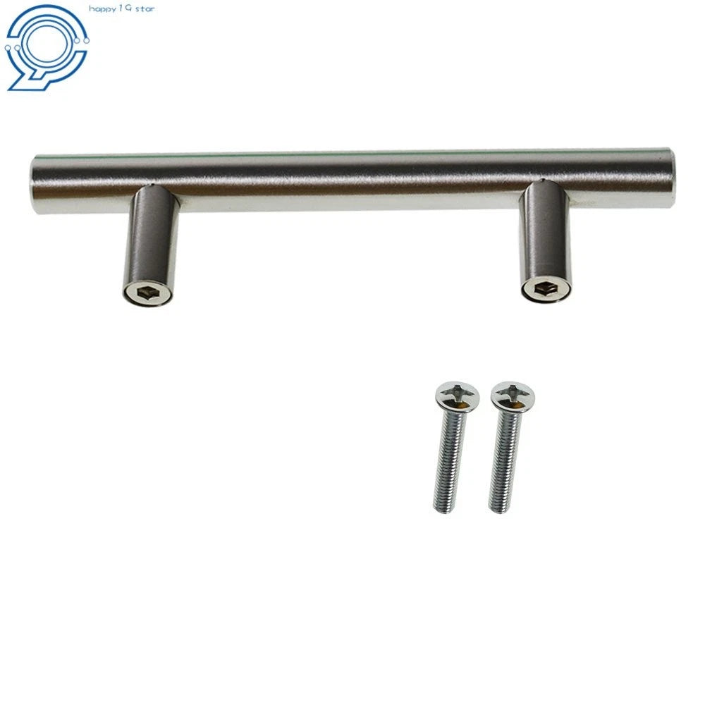 50Pack 5" T Bar Handles for Kitchen Cabinets - Stainless Steel