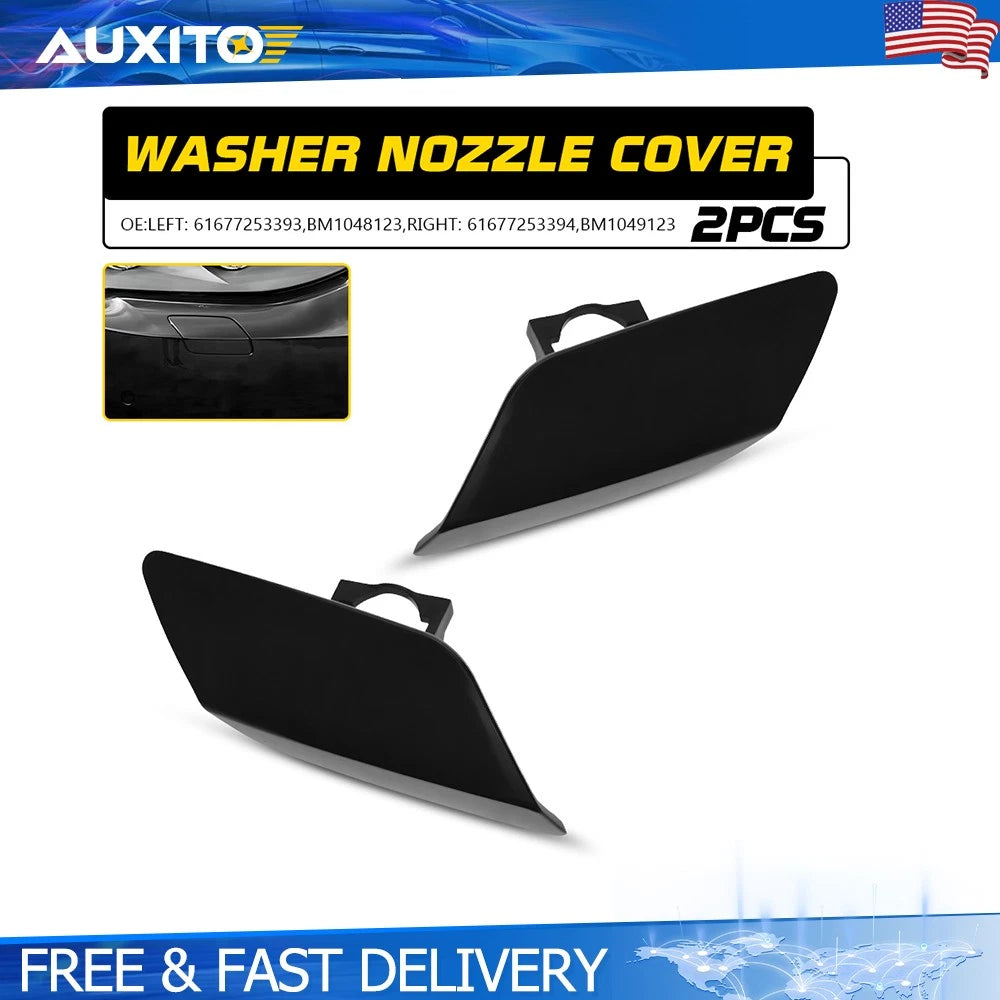 Headlight Washer Jet Cover Caps for BMW 328i 335i 335is (2011–2013)