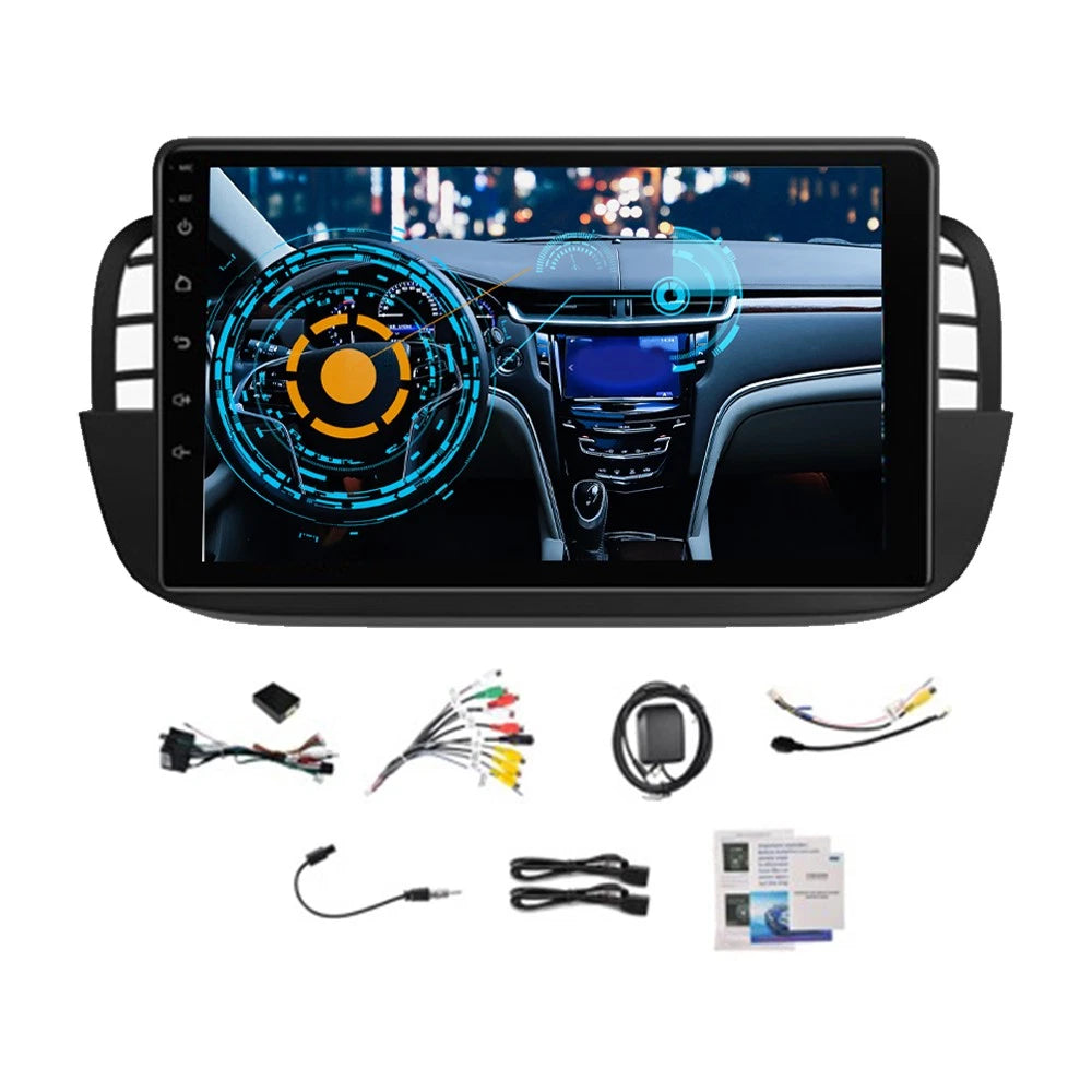 Android 15 Car Stereo 2+64GB for Fiat 500 (2007–2015) CarPlay GPS WIFI
