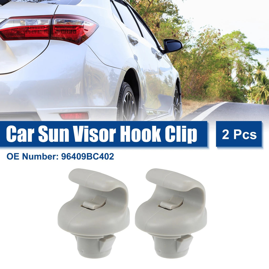 2X Sun Visor Clip Retainer for Infiniti FX35 (2003–2008) Gray
