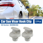 2X Sun Visor Clip Retainer for Infiniti FX35 (2003–2008) Gray