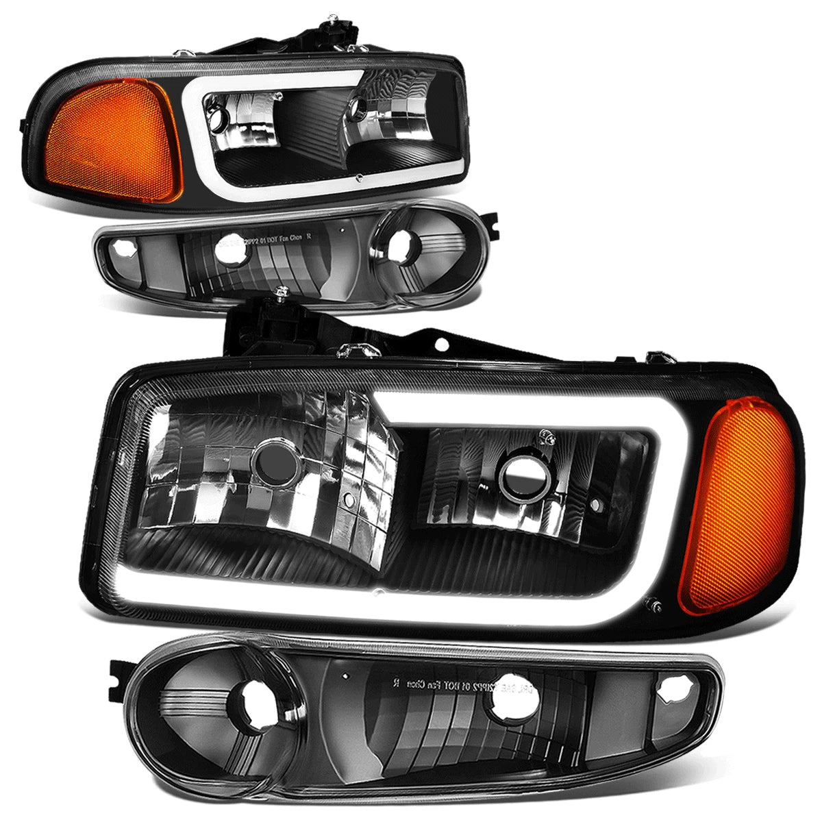 LED DRL Headlight & Bumper Lamps for GMC Yukon XL/Sierra Denali (2000–2006)