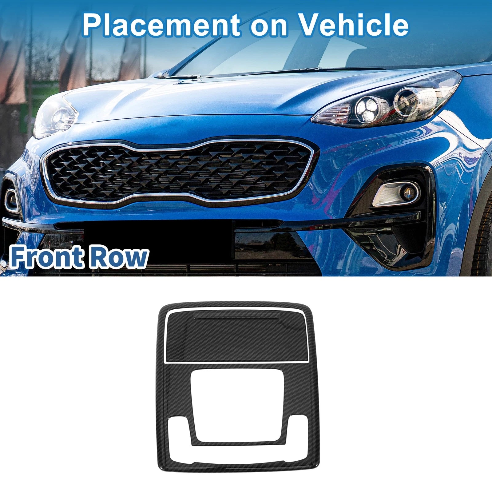 Front Row Light Trim Bezel for Honda ZR-V (2022) Carbon Fiber Black