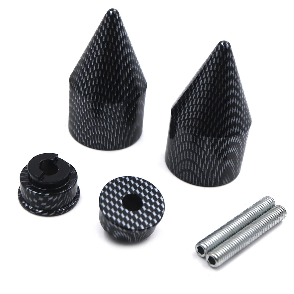 Set of 2 Carbon Spike Bar Ends for Honda Gold Wing GL 1800 (2001–2013)