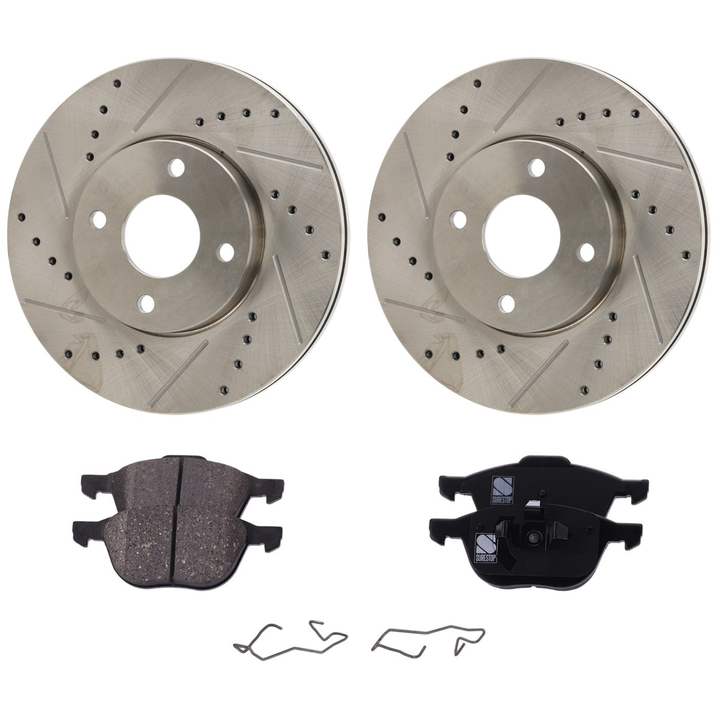 Front Brake Disc Rotors and Pads Kit for Ford Focus (2005–2007)