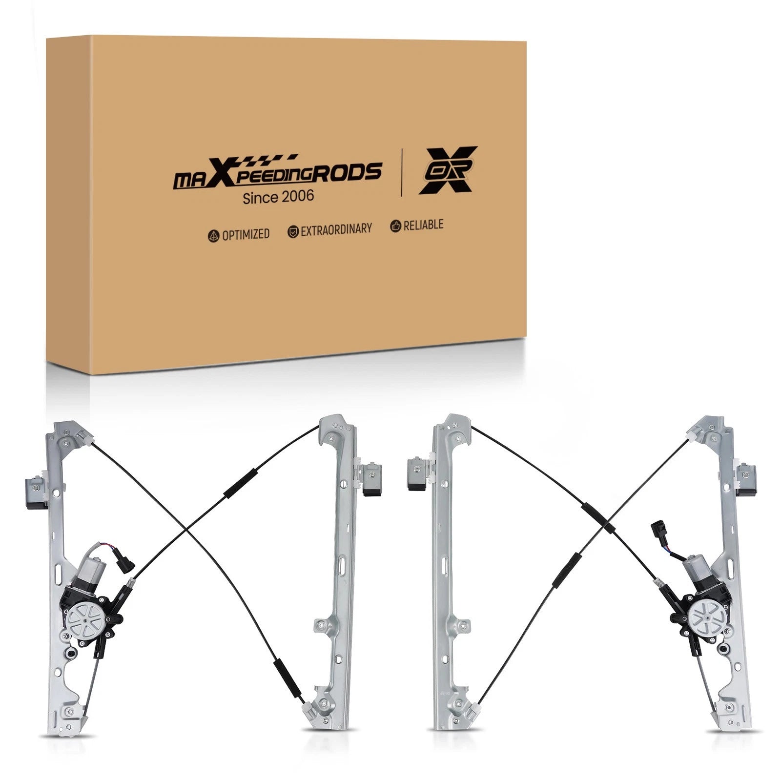 2X Power Window Regulator with Motor for Chevy Silverado GMC (YYYY–YYYY)