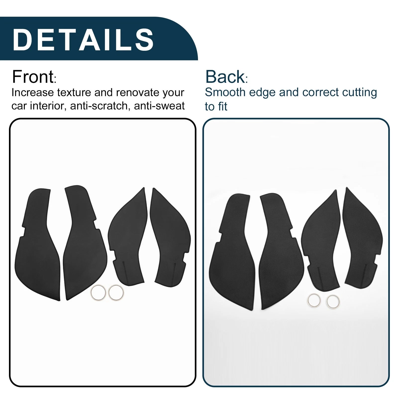 Set of 1 Car Door Leather Anti Kick Pad Sticker for Mercedes-Benz GLE (2019–2025)