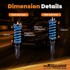 Coilovers Suspension Kit for Honda Accord (1998–2002) Acura CL (2001–2003)
