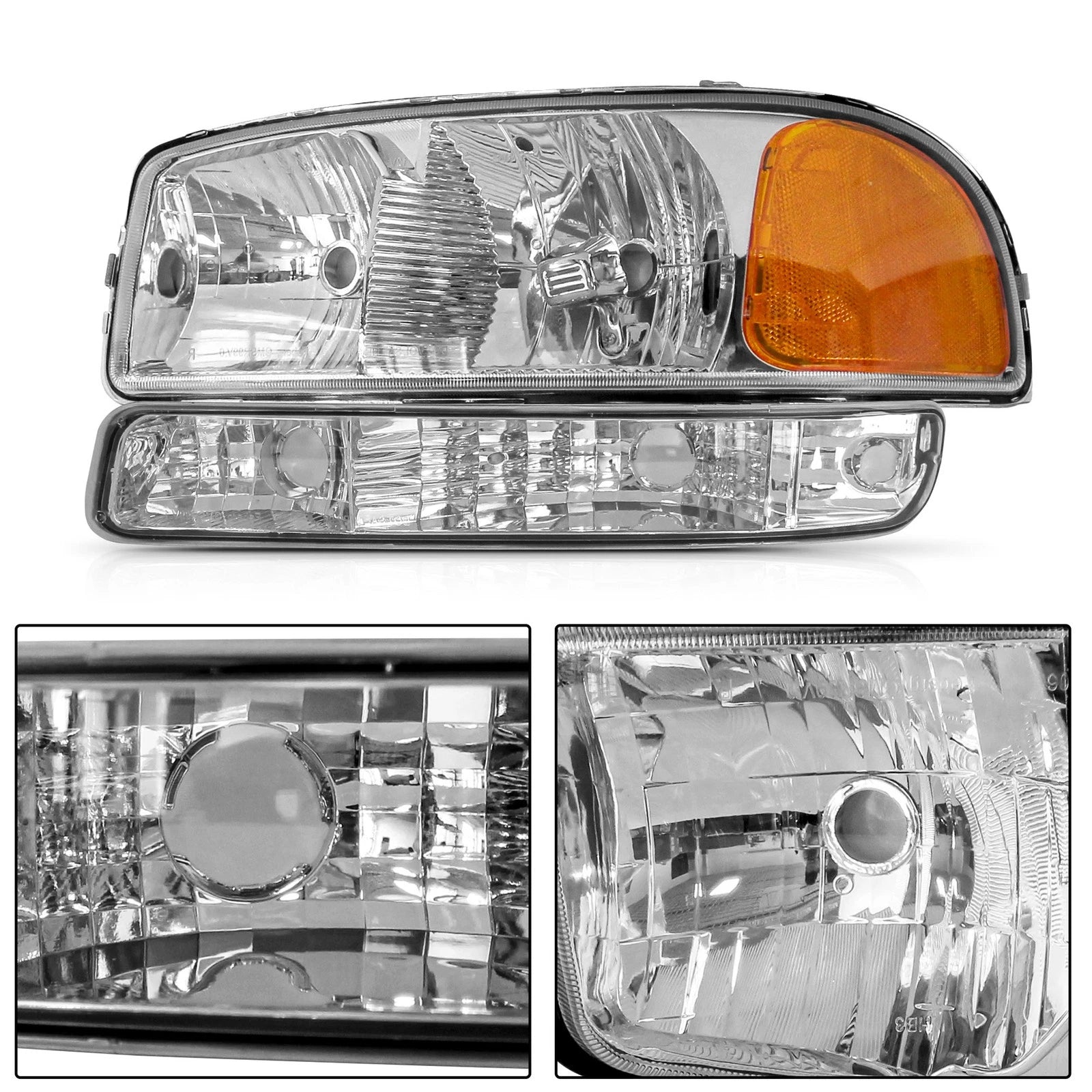 Set of 2 Halogen Headlights for GMC (1999-2007) and Yukon (2000-2006)