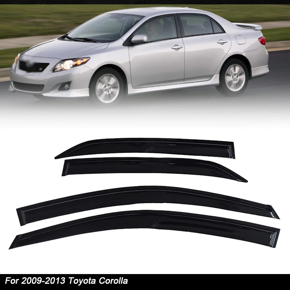 Set of 4 Window Vent Visors for Toyota Corolla (2009â2013)