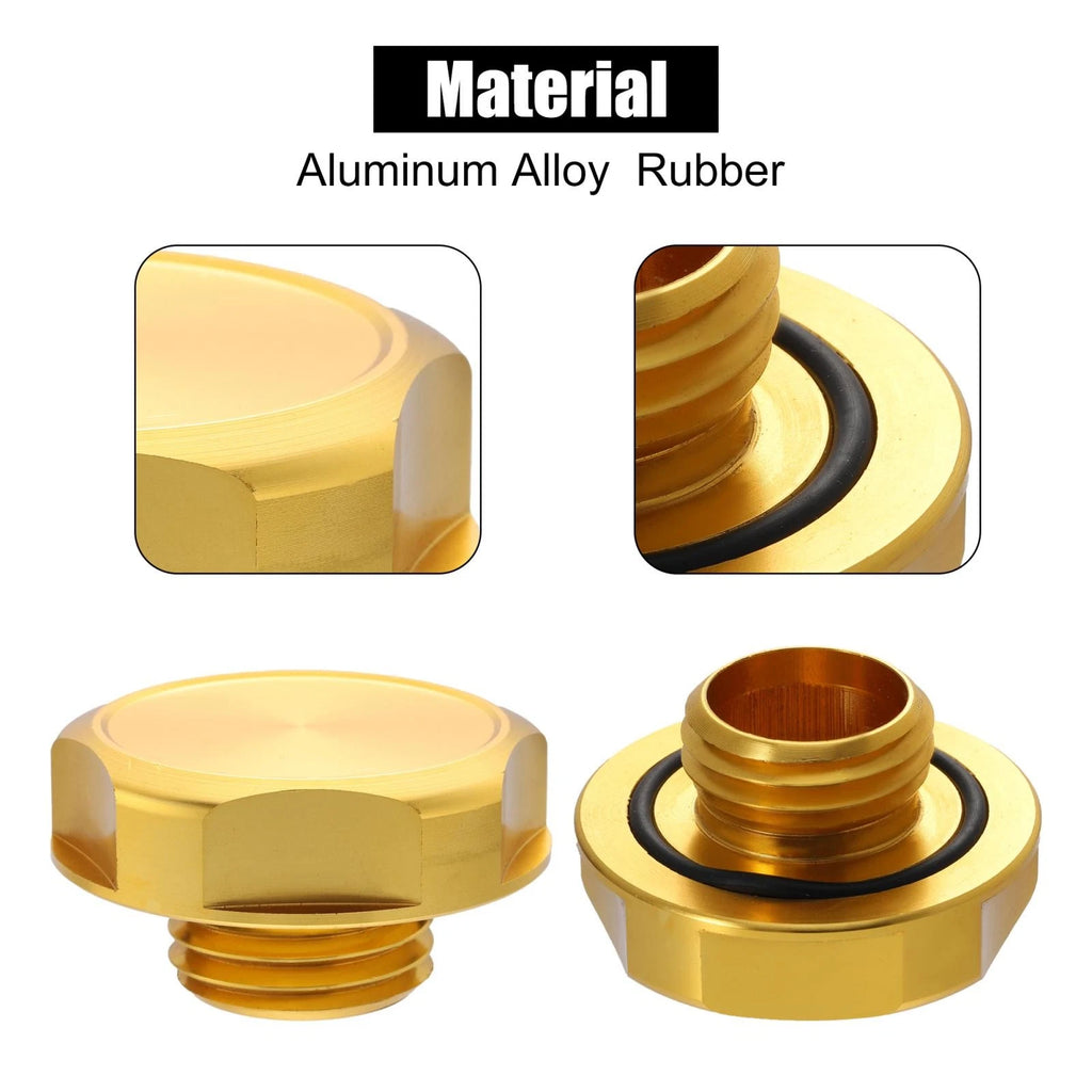 Gold Tone Aluminum Alloy Engine Oil Filler Cap for Nissan 