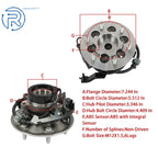 Pair Front Wheel Bearings and Hubs for Chevy Colorado GMC Canyon (2004-2012)