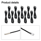 10Pcs 10K Ohm Thermistor Temperature Sensor Probe for Universal Applications