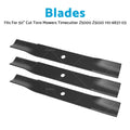 3X Blades for Toro Timecutter Z5000 Z5020 (50" Cut) 110-6837-03