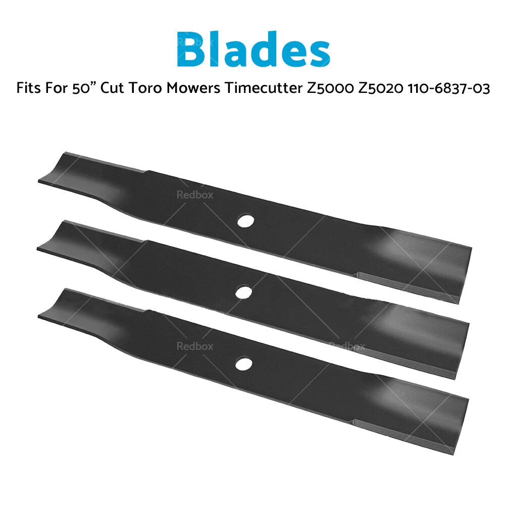 3X Blades for Toro Timecutter Z5000 Z5020 (50" Cut) 110-6837-03