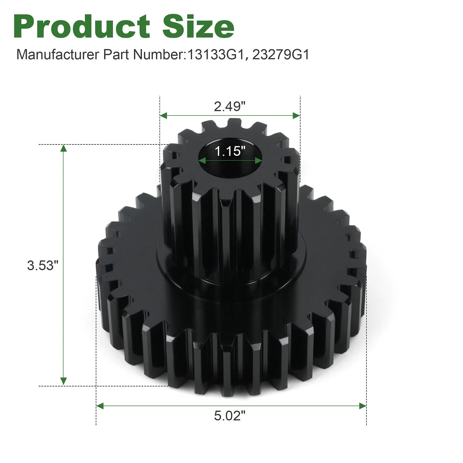 Steering Reduction Gear for EZGO Marathon Gas 875, Elec XI 875/881, Shuttle 950s