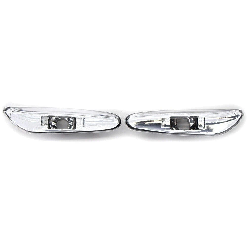 Pair Side Marker Light Turn Signal Lamp Clear 63137165915 for BMW E46 (2002–2005)