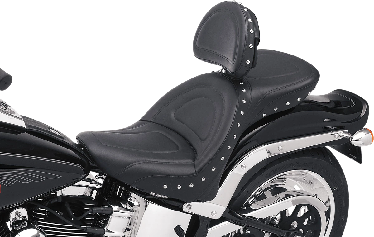 SADDLEMEN Explorer Special Seat for FL/FX (2000–2006) 8102J, Studded, Backrest