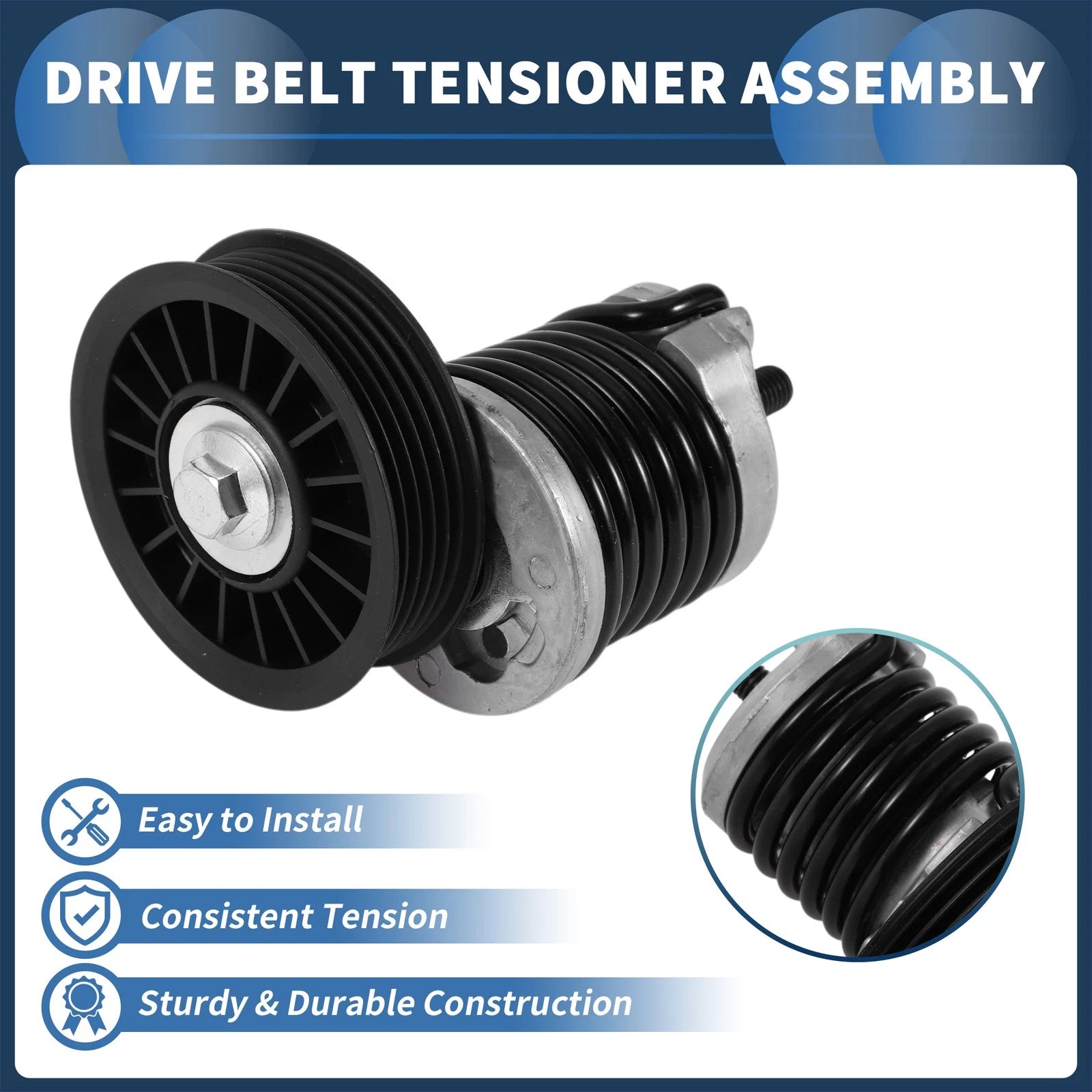 Belt Tensioner for Audi A6 (1997–2001) No. 028903315M Metal 1 Pc