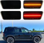 4X Smoked LED Front & Rear Bumper Side Marker Light for Ford Bronco Sport (2021–2024)