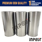 3pcs Cylinder Liner Sleeve for Yanmar 3TNV88-M, 3TNV88 (Semi-finished)