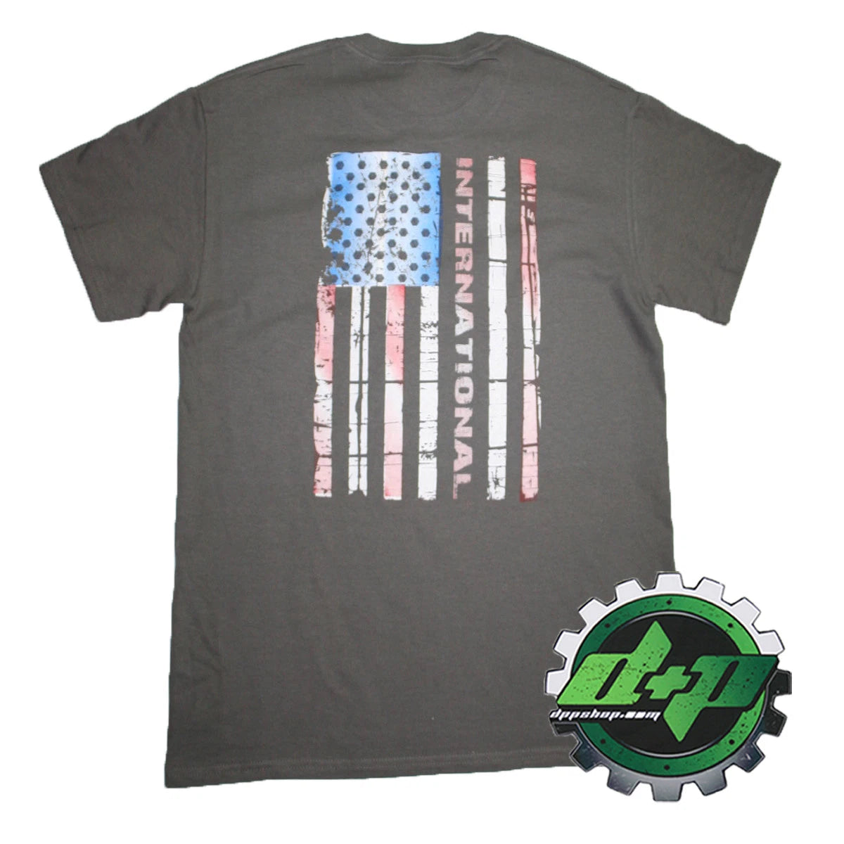 International T-Shirt for Semi Truck (Diesel, Short Sleeve, Grey)