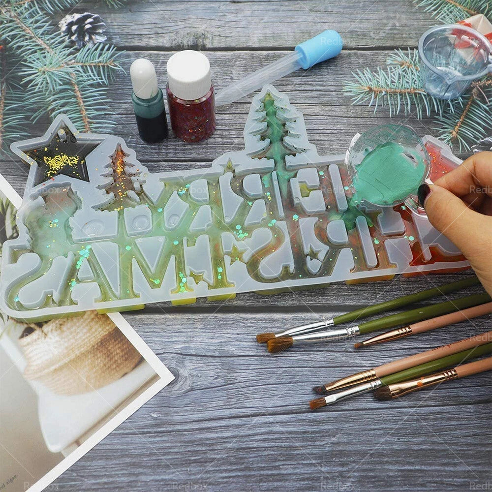 Resin Mold Kit for Ornaments Snowflake Tree DIY