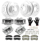 Front Rear Disc Brake Calipers Rotors w/Pads for Chevy Tahoe GMC Yukon (2002–2006)
