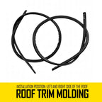 Set of 2 Roof Side Moldings for Honda Civic EK9 EK4 (1996–2000)