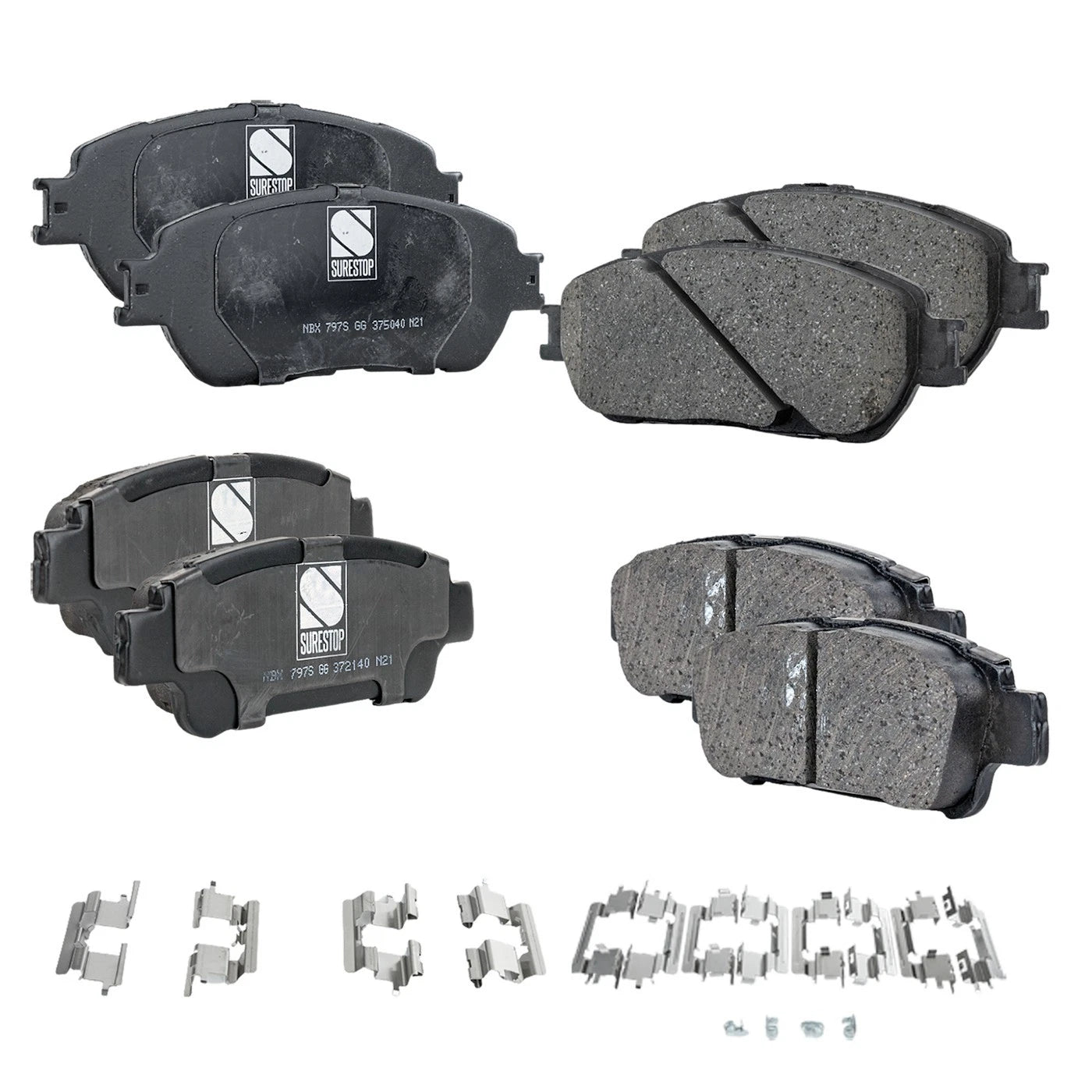 Set of 4 Brake Pads for Toyota Sienna (2004–2010)