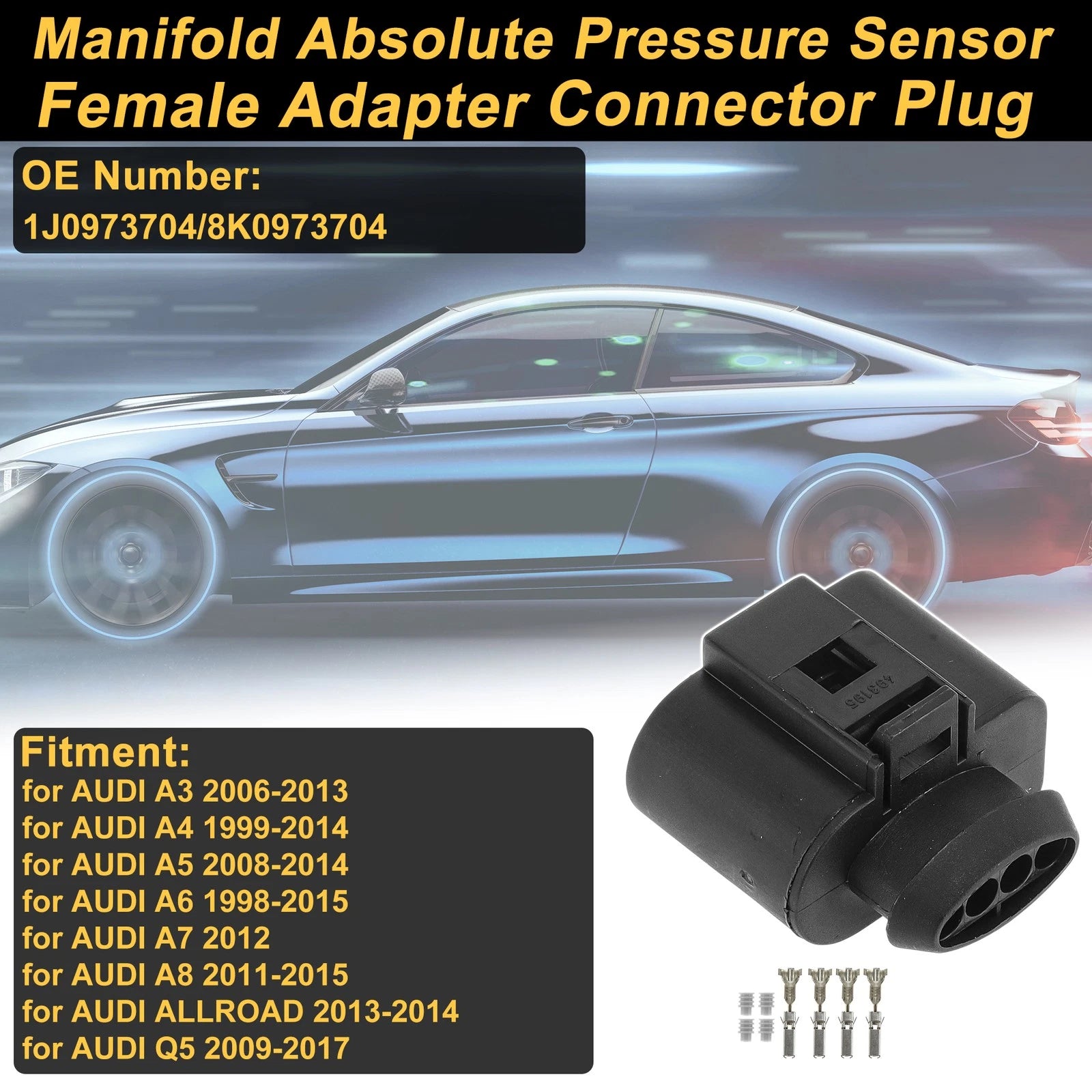 4Pin Manifold Absolute Pressure Sensor Connector for Audi A3 