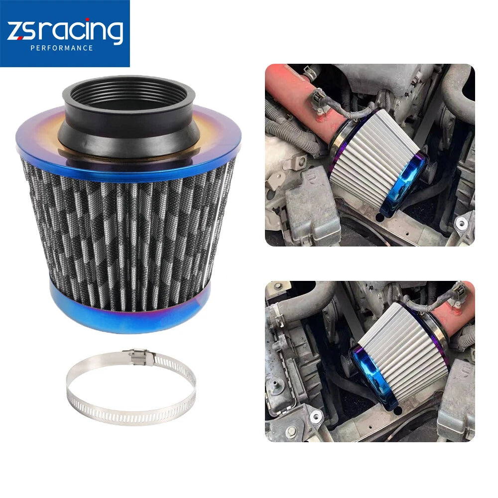 3" 76mm High Flow Inlet Cold Air Intake Filter for