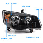 Headlights for Dodge Grand Caravan (2011–2018) / Chrysler Town & Country (2008–2016)