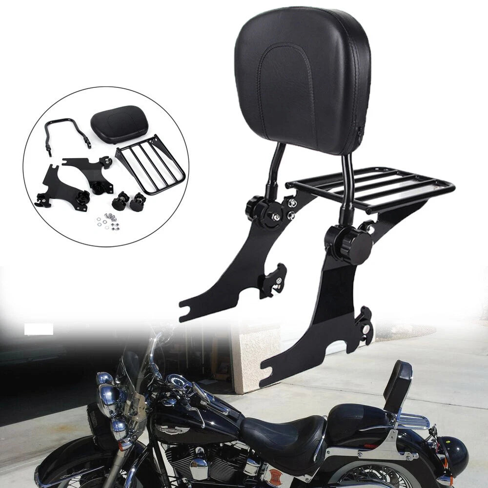 Backrest Sissy Bar & Luggage Rack for Harley Sportster XL 883 1200 (1994–2003)